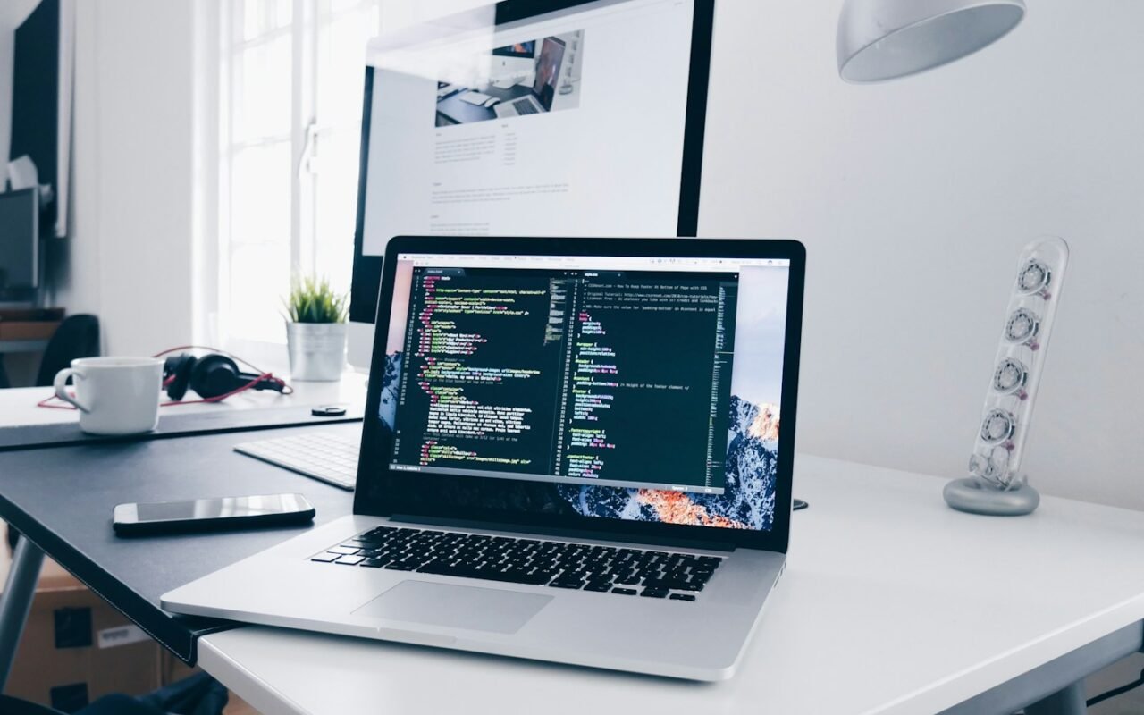 Technology and workspace editorial photograph
