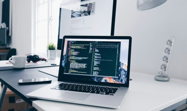 Technology and workspace editorial photograph